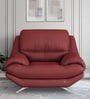 Durian Clarkson Leatherette 1 Seater Sofas in Red Colour