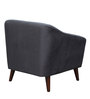 Claro Velvet 1 Seater Sofa in Dark Grey Colour