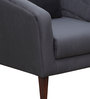 Claro Velvet 1 Seater Sofa in Dark Grey Colour