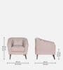 Claro Fabric 1 Seater Sofa in Beige Colour