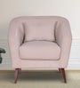 Claro Fabric 1 Seater Sofa in Beige Colour