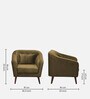 Claro Velvet 1 Seater Sofa in Brown Colour