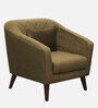 Claro Velvet 1 Seater Sofa in Brown Colour