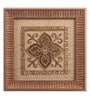 Brown Beads On Raw Silk 7.8 X 0.8 X 7.8 Inch Modern Paisley Framed Wall Art