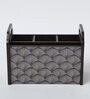 Brown Black and Gold Print MDF Cutlery Holder