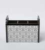 Brown Flower Print MDF Cutlery Holder
