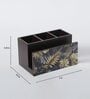Brown Gold Leaf Print MDF Cutlery Stand