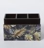 Brown Gold Leaf Print MDF Cutlery Stand