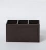 Brown Lotus Print MDF Cutlery Stand