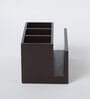 Brown Lotus Print MDF Cutlery Stand