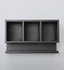 Brown Red Rose Print MDF Cutlery Stand
