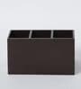 Brown Red Rose Print MDF Cutlery Stand