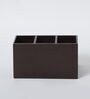 Brown Window Print MDF Cutlery Stand