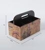 Brown Abstract Print MDF Cutlery Holder