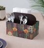 Brown Window Print MDF Cutlery Holder