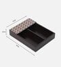 Brown Brown and White Print MDF Cutlery Holder