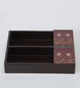 Brown Elephant Print MDF Cutlery Holder