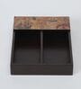 Brown Abstract Print MDF Cutlery Holder
