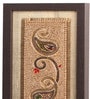 Brown Beads Raw Silk Framed Wall Art