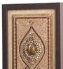Brown Beads Raw Silk Framed Wall Art