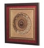 Red & Brown Beads Raw Silk Framed Wall Art