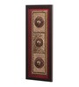 Red & Brown Beads Raw Silk Framed Wall Art