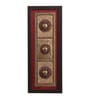 Red & Brown Beads Raw Silk Framed Wall Art