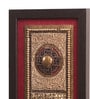 Red & Brown Beads Raw Silk Framed Wall Art