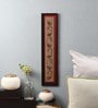 Red & Brown Beads Raw Silk Framed Wall Art