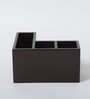 Brown Elephant Print MDF Desk Organizer