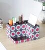 Brown Red Rose Print MDF Desk Organizer