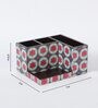 Brown Red Rose Print MDF Desk Organizer
