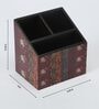 Brown Elephant Print MDF Cutlery Holder