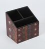 Brown Elephant Print MDF Cutlery Holder