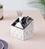 Brown Flower Print MDF Cutlery Holder