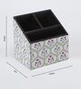Brown Flower Print MDF Cutlery Holder