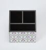Brown Flower Print MDF Cutlery Holder