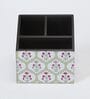 Brown Flower Print MDF Cutlery Holder