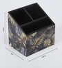 Brown Gold Leaf Print MDF Cutlery Holder