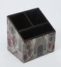 Brown Pecock Print MDF Cutlery Holder