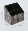 Brown Pecock Print MDF Cutlery Holder