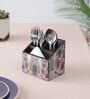 Brown Pecock Print MDF Cutlery Holder