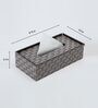 Brown Black and Gold Print MDF Tissue Holder