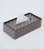 Brown Black and Gold Print MDF Tissue Holder