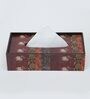 Brown Elephant Print MDF Tissue Holder