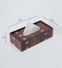 Brown Elephant Print MDF Tissue Holder