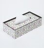 Brown Flower Print MDF Tissue Holder