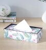 Brown Flower Print MDF Tissue Holder