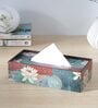 Brown Lotus Print MDF Tissue Holder