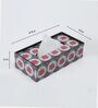 Brown Red Rose Print MDF Tissue Holder